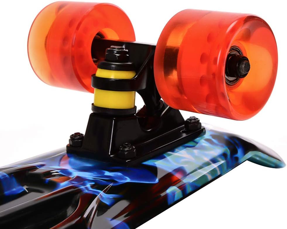Skateboards 22 inch Complete Skateboard Deck Mini Cruiser for Kids Boys Girls Youths Beginners