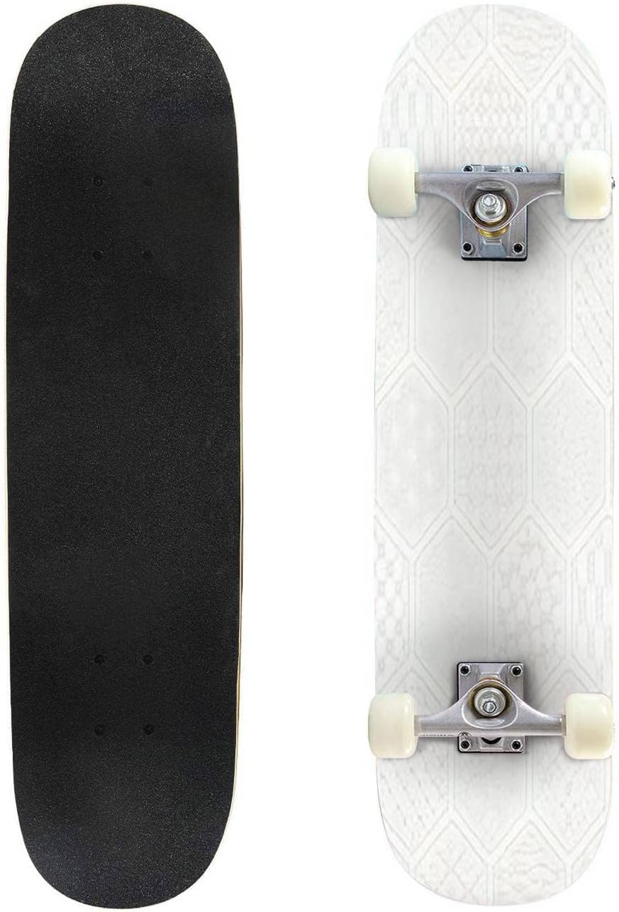 Japanese Style Cherry Blossom Skateboard 31"x8" Double-Warped Skateboards Outdoor Street Sports Skateboard for Beginners Professionals Cool Adult Teen Gifts