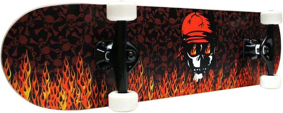Complete Skateboard - Pro Style Quality - Maple 7-Ply Deck, Aluminum Trucks, Urethane Wheels, Precision Bearings - The Perfect Beginners