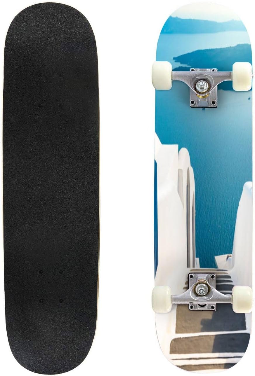 Beautiful Springtime Day  Skateboards for Beginners 31"x8" Maple Double Kick Concave Boards Complete Skateboards Outdoor for Adults Youths Kids Teens Gifts