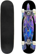 Skateboard Skate Board Canadian Maple Longboard 31'' Pro Complete Board w/Concave Skateboard for Beginners, Adults, Teens, Kids
