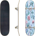 Skateboards Traditional Tattoo with Rose Flowers and Dagger Knife Colorful Tattoo Classic Concave Skateboard Cool Stuff Teen Gifts Longboard Extreme Sports for Beginners and Professionals