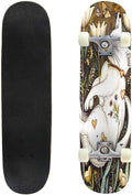 Skateboard Skate Board Canadian Maple Longboard 31'' Pro Complete Board w/Concave Skateboard for Beginners, Adults, Teens, Kids