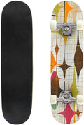Skateboard Skate Board Canadian Maple Longboard 31'' Pro Complete Board w/Concave Skateboard for Beginners, Adults, Teens, Kids