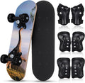 7 Pcs Skateboard for Toddlers Beginners Knee Elbow Pads Wrist Guards Gear Set