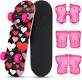 7 Pcs Skateboard for Toddlers Beginners Knee Elbow Pads Wrist Guards Gear Set