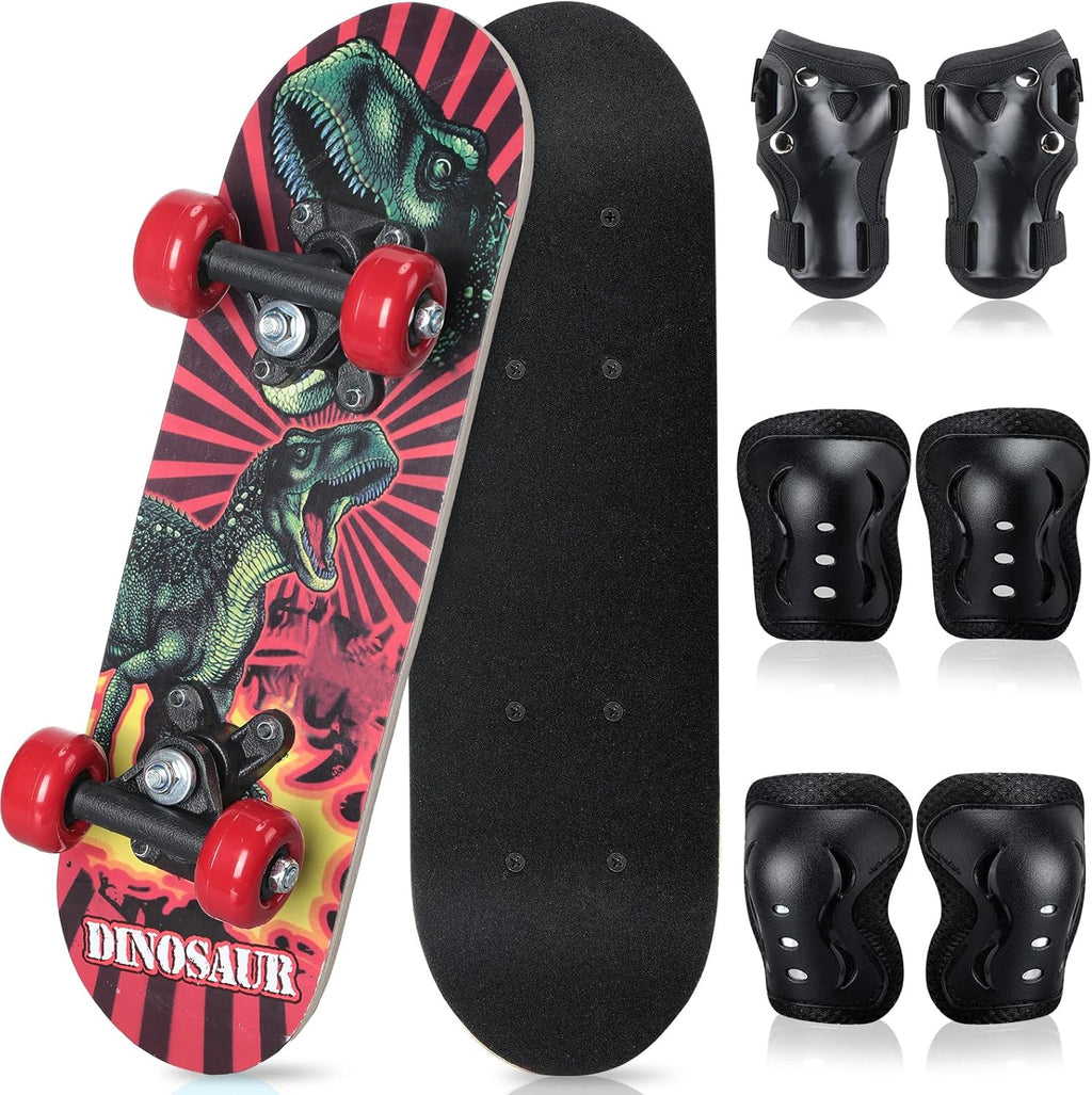 7 Pcs Skateboard for Toddlers Beginners Knee Elbow Pads Wrist Guards Gear Set
