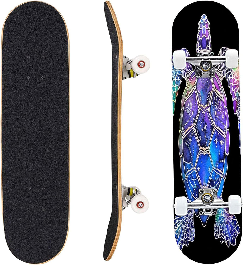Skateboard Skate Board Canadian Maple Longboard 31'' Pro Complete Board w/Concave Skateboard for Beginners, Adults, Teens, Kids